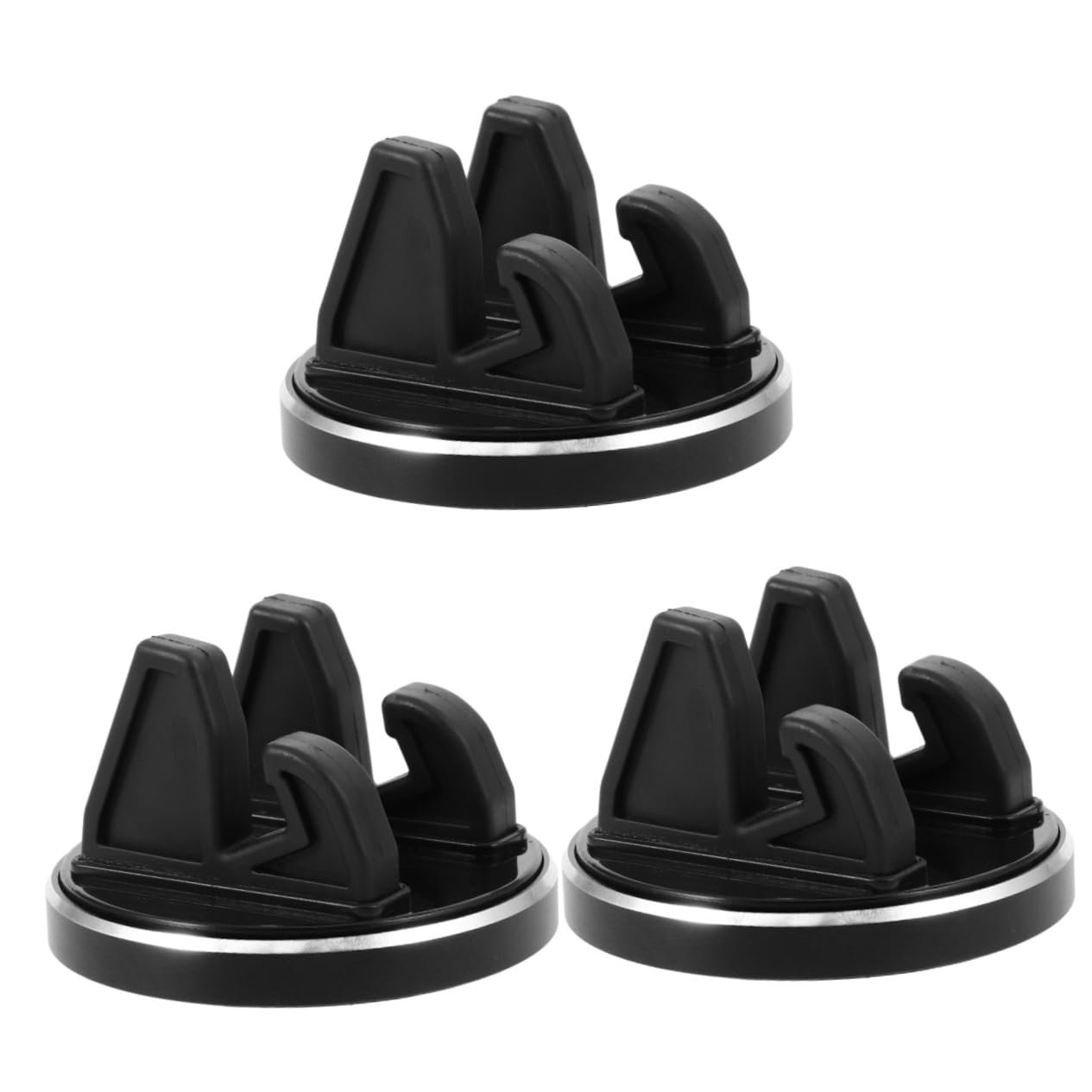 OSALADI 3pezzi Supporto Telefonico Rotante Silicone Per Auto e Casa Porta Smartphone Per Cruscotto Facile Da Utilizzare Nero