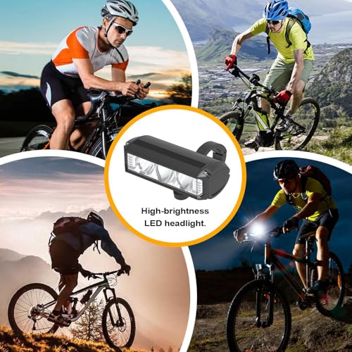 Phare avant de vélo rechargeable LED étanche pour éclairage de guidon VTT - 3