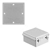LeMotech Electrical Box IP67 Waterproof Hinged Cover Junction Box 5.9x5.9x3.5 with Extra Mounting Plate