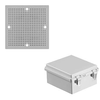 Electrical Box IP67 Waterproof Hinged Cover Junction Box 5.9"x5.9"x3.5" with Extra Mounting Plate