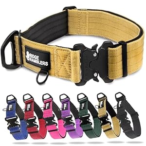 Premium Heavy Duty Dog Collar with Quick Release Metal Buckle – 1.5in Wide Military Grade Tactical Dog Collar with Thick Soft Neoprene Lining and Reinforced Nylon