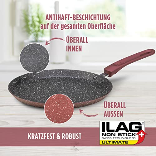 Crepe Pfanne 25cm Induktion - Premium Pfannkuchenpfanne aus Aluminiumguss mit Antihaftbeschichtung, Für alle Herdarten inkl. Rezept E-Book, PFOA-frei – Bild 7
