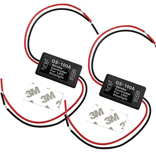 Ibrightstar 9-30V Flashing Strobe Blinking Controller Flasher Module For Led Brake Tail Stop Light High Mount/3Rd Brake Lights - 2Pack #TOP2