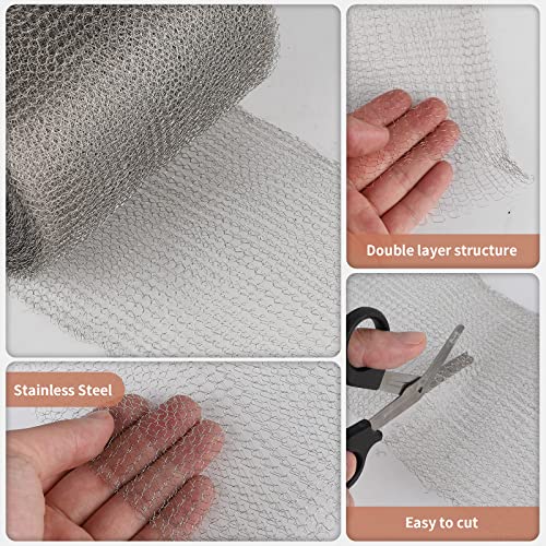 efuturetime Edelstahl Drahtgitter, 12.5cm*6m, Drahtgeflecht, Schneckenzaun Edelstahl, Schneckenschutz Hochbeet für Gartenschutzpflanzen und zur Abwehr von Gewürm