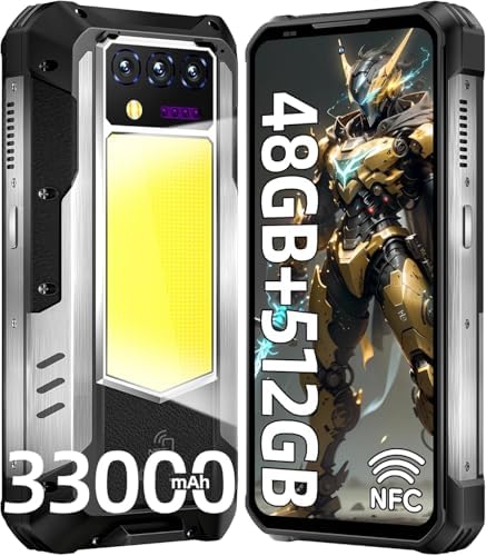 Oukitel WP100 Titan Smartphone Rugged 5G, 33000 mAh, proyector 10...