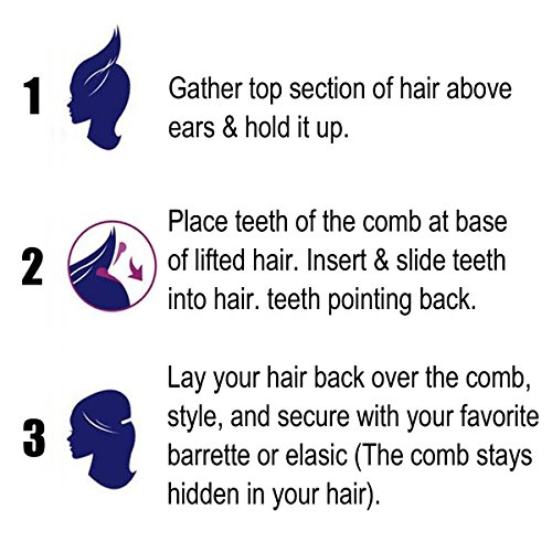 Qy 3Pcs Brown Volume Hair Bump Up Comb Hair Base Styling Comb Hair Style Accessories #TOP2