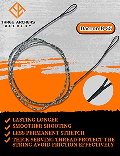 Three Archers Bowstring Replacement For Recurve Bow Dacron B-55 Bow String 14Strands Amo 58 For Traditional Bow #TOP1