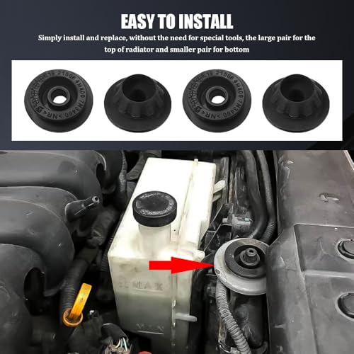 image for Lyxheth 4PCS Car Radiator Mount Bushing, Automotive Radiator Parts, Ru