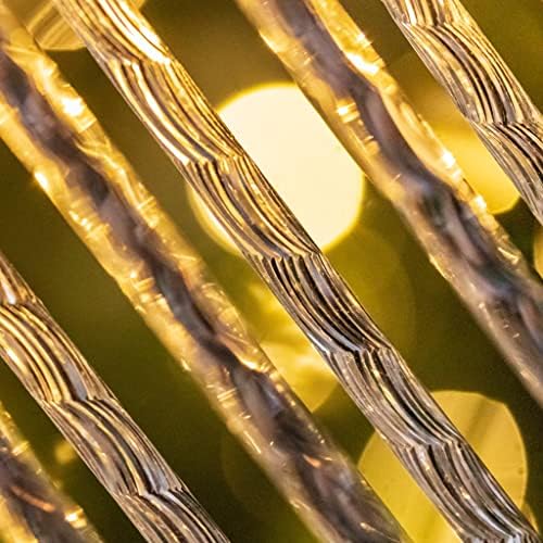 Garden Mile Modern Festival Accessories Silver Thin Pipe Christmas Candle Bridge Arch Decorations 17 Warm White Candles LEDs - Large Mains Operated Low Voltage Christmas Ornaments Table Window Decor