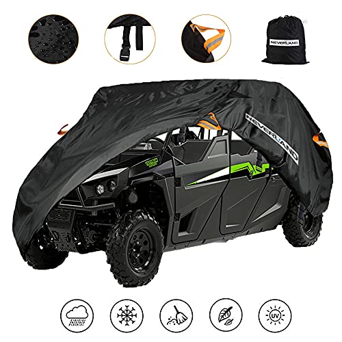 UTV Cover Waterproof Heavy Duty,NEVERLAND Deluxe UTV Covers Outdoor Storage for Polaris Yamaha Viking VI Ranch Can Am Maverick Arctic Cat Textron Off Road (4 Seater)