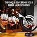Whiskey Decanter Set,Gift for Men Dad Christmas, Decanter Globe Set with 2 Glasses for Liquor Bourbon Cocktails Vodka Scotch, Decanter Sets for Men Cool Stuff Whiskey Gift - 850ml