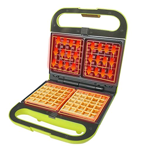 JDKC- Waffeleisen Eierwaffeleisen, Sandwichwaffeleisen, Elektrischer Panini-Toaster, Donut-Maschine, 700W Doppelschlitz… – Bild 3