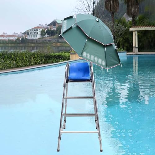 Silla Salvavidas Alta con Sombrilla y Soporte para Piscina miniatura 1