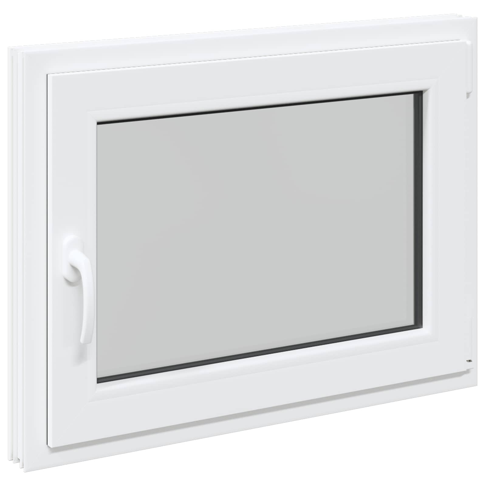vidaXL Okno piwniczne typu tilt & turn RISOR 80 x 60 cm PVC i szkło