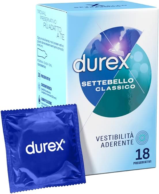 Durex Settebello Classico, Preservativi Durex Classici, 18 Profilattici
