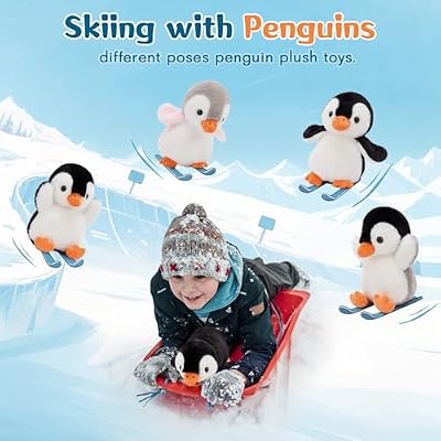 MaoGoLan 6 Pieces Penguin Plush 10 inch Stuffed Penguins in Bulk, Arctic Stuffed Animals Theme Party Favors for Girls Kids Easter Decorations Gift Basket Stuffers