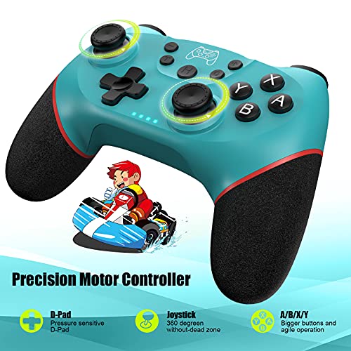 Diswoe Switch Controller, Bluetooth Switch Controller For Switch/Switch Lite, Wireless Switch Controller With Turbo, Gyro Axis, Dual Shock And Motion Control, Easy And Long Game #TOP3