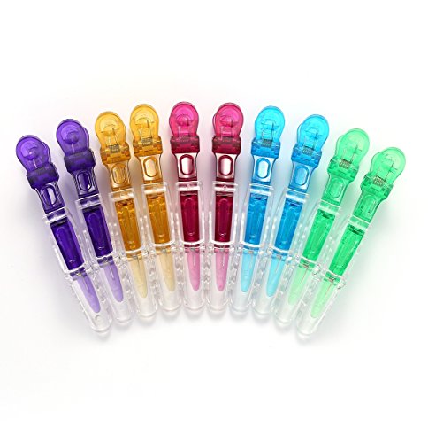 10Pcs/Set Multicolor Croc Clips Transparent Plastic Hairdresser Clips Hair Styling Sectioning Barrettes Non Slip Alligator Clips Salon Diy Accessories Hairpins For Women And Girls(Multicolor) #TOP1