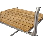 OUTLIV. Maui Gartenstuhl Freischwinger Edelstahl Teak