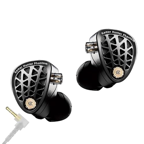 HIFIXAUDIO KZ Phantom Gaming�C���C���[���j�^�[�AHi-Fi�O���[�h�̃t���b�O�V�b�ve�X�|�[�cIEM�A�t�����^���L���r�e�B�A���O���\�Ȗ��ߍ��ݎ�2�s���P�[�u���t���L���C���z��(3.5mm �}�C�N�Ȃ�)