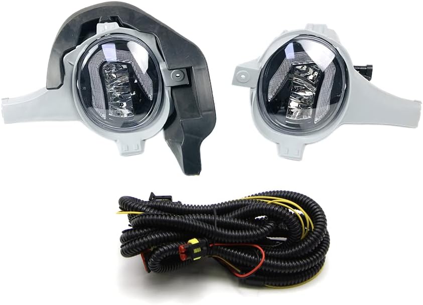 Dreamseek LED DRL Driving Fog Lamp Assembly for Toyota Hilux Vigo 2004 2005 2006 2007 Front Bumper Light with Dynamic Sequential Turn Signal