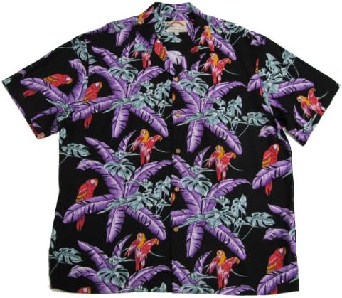 Paradise Found Mens Jungle Bird Tom Selleck Magnum PI Rayon Shirt