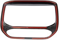 Vista 6 de Korlot Panel de pantalla de navegación central de fibra de carbono, salida de aire central, cubierta de ventilación de CA, accesorios de moldeo