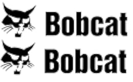 Pair of 2 Vinyl White Sticker Decal Bobcat Logo DIE Cut Loader T66 Skid Steer 8'' Width by 2'' Height Each (Pack of 2)-The Default Color is White or You can Choose Any Available Color just email us
