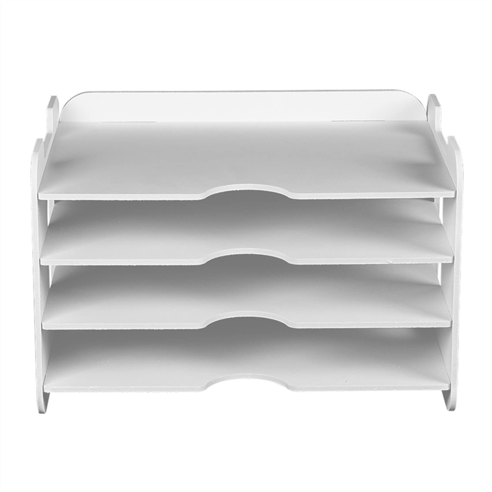 Elegante vassoio di carta a 4 strati per studenti e professionisti, soluzione di archiviazione per documenti, posta e forniture per ufficio, essenziale.