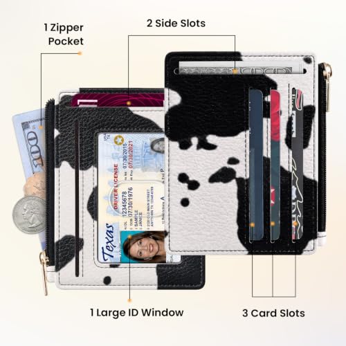 Image of Sodsay Card Case Slim Front Pocket Wallet for Women Credit Card Holder with Keychain | Slim, Credit Card Holder, Front Pocket, with Keychain