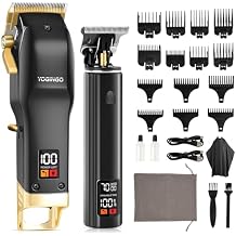 YOGINGO Professional Hair Clippers for Men, Barber Hair Cutting Kit Cordless, Rechargeable Grooming Set Gifts for Men