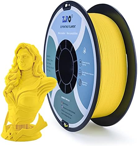 ZIRO Matte PLA Filament 1.75mm,1KG 3D Printer Filament,High Toughness PLA,Dimensional Accuracy +/- 0.03mm,Matte Black