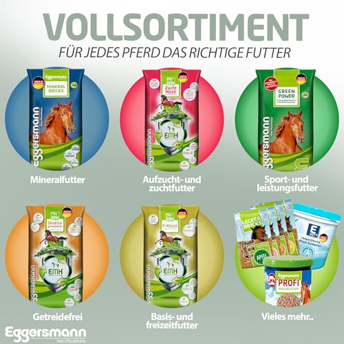 Eggersmann Mein Pferdefutter Weserland Mash getreidefrei 15 kg – Pferdefutter frei von Melasse, Getreide & Weizenkleie – Zur Unterstützung der Verdauung – Für Pferde mit Stoffwechselproblemen geeignet