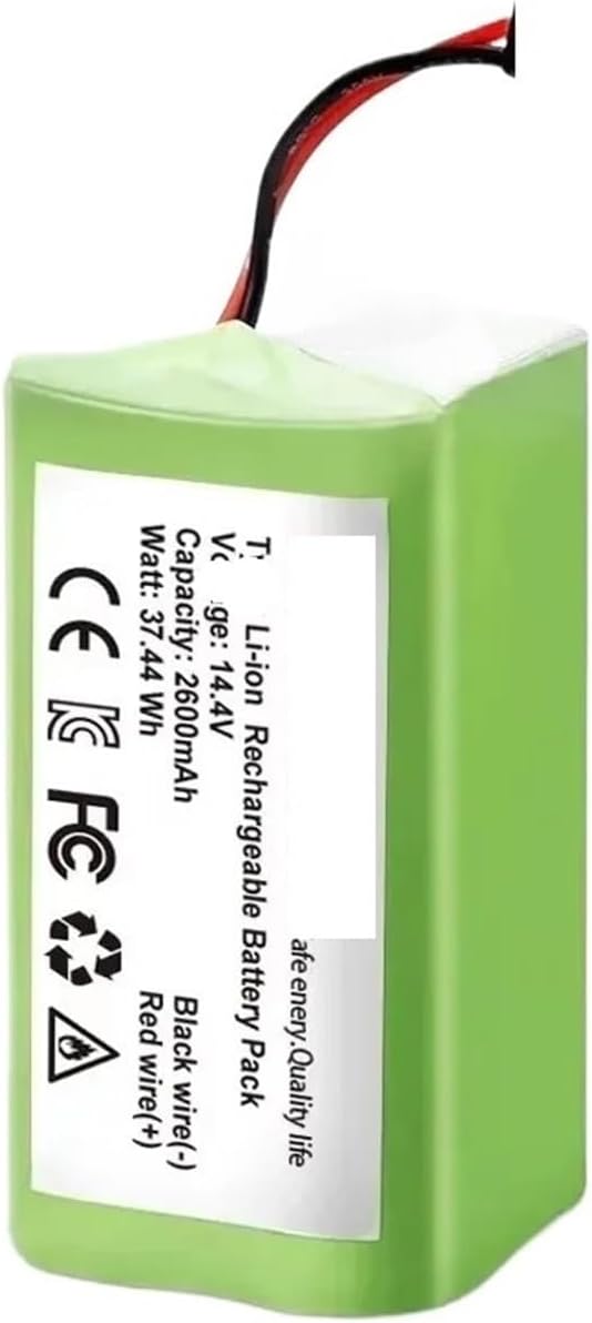 14.4V 2.6-4.0Ah Lithium-ion Battery, Compatible For Ecovacs Deebot DN621 601/605,35C, I7 V710,Compatible For Conga 1090 990 950， Replacement Battery(2800mAh)