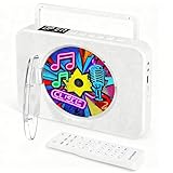 TODANGAI Bluetooth CD Player with Speakers - Wall Mounted Home CD Player, Portable CD Player for Car/Kids with FM Radio/USB/AUX/Includes Adapter/Remote Control/LCD Display/Dust Cover