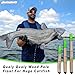 QualyQualy LED Fishing Floats, Weighted Floats Catfish Pole Floats LED Lighted Bright Bobber Wood Pole Fishing Float for Big Bait 8IN 10IN 12IN, 3PCS