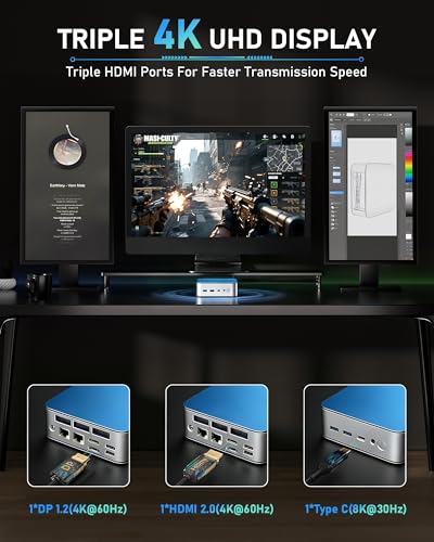 Image of Getorli Mini PC, Dual LAN Ryzen 5 7430U Up to 4.3GHz,16GB DDR4 RAM 512GB SSD, Mini Computers Support Triple 4K Display, WiFi6 BT5.3 Mini Desktop Computer for Home Office Daily Use & Light Gaming
