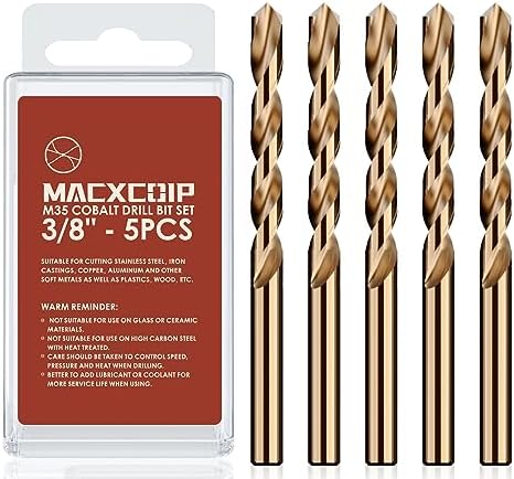 3/8"(5pcs) Cobalt Drill Bit Set M35 HSS Jobber Length