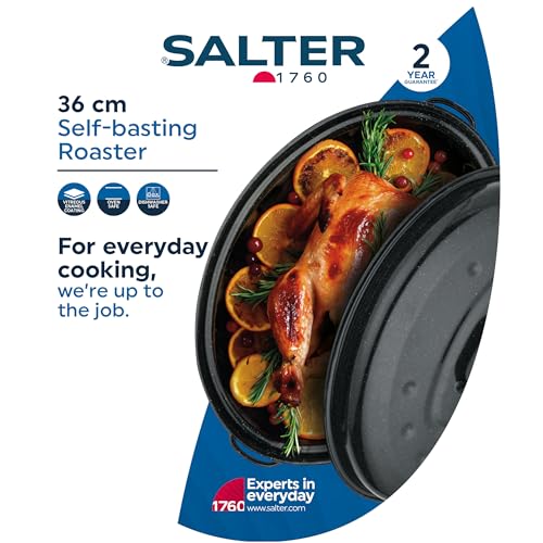 Salter 36cm Self-Basting Roaster with Lid - PFAS-Free, Easy Clean - Image 3