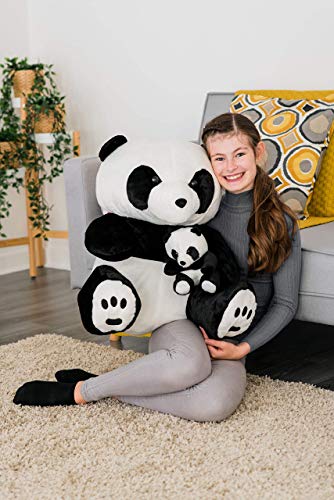 A&R 60CM Panda Oso de Peluche Suave Grande Felpa Peluche Acogedor Tumbado...