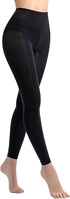 MANZI Footless Semi Opaque Tights for Adult Women 40 Denier Ballet Dance leggings Ultar-Soft Semi Translucent Pantyhose