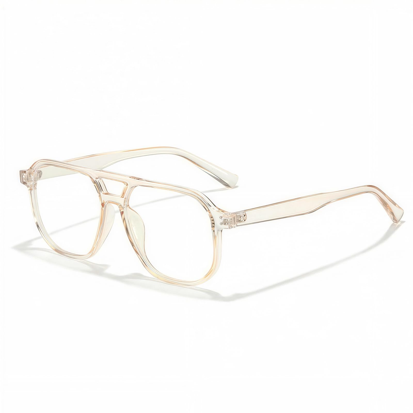 AOOLIA Aviator Reading Glasses for Women Men, Square Glasses Frame for Small Face, Computer Blue Light Coating Readers