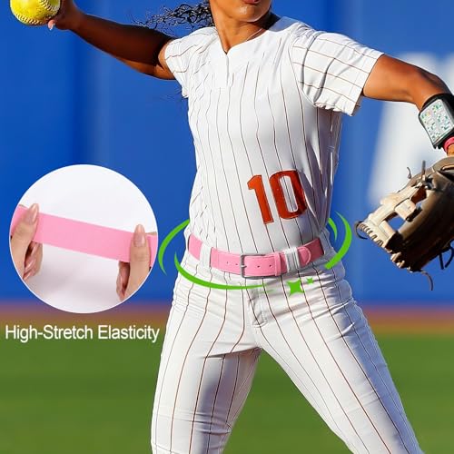 Image of XZQTIVE Baseball Softball Socks and Baseball Softball Belt Combo Set Knee-High Soccer Socks for Kids Youth Adult