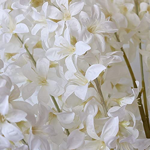 Minyulua Artificial Hyacinth Flowers Bouquet Silk Flowers Home Garden Fence Restaurant Banquet Hotel Wedding Simulation White Decoration (White) #TOP5