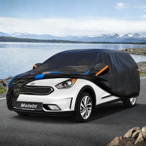 Image of Custom Fit SUV Car Cover for Kia NIRO (2016-2026), Upgraded Waterproof All Weather Outdoor Auto Cover with Driver Door Zipper & Mirror Pockets, UV /Snow /Dust Protection