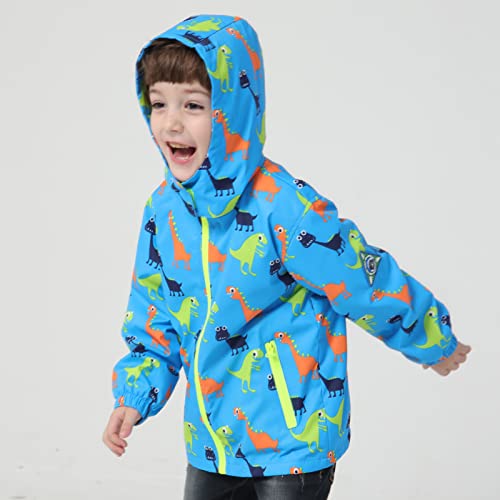 Ijnuhb Waterproof Hooded Jacket For Boys Girls,Kids Raincoats Outdoor Windbreaker Dinosaur Rain Jacket thumb #2