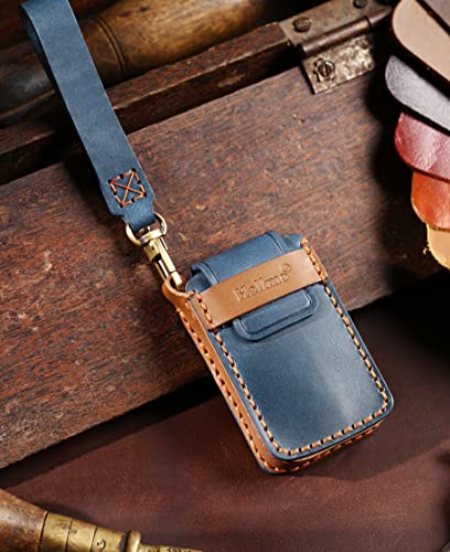 Ontto 6-Button Leather Car Remote Key Fob Holder With Keychian Full Protector Key Case Key Bag Fit For Jeep Wagoneer Grand Wagoneer Grand Cherokee 2022 Black #TOP2