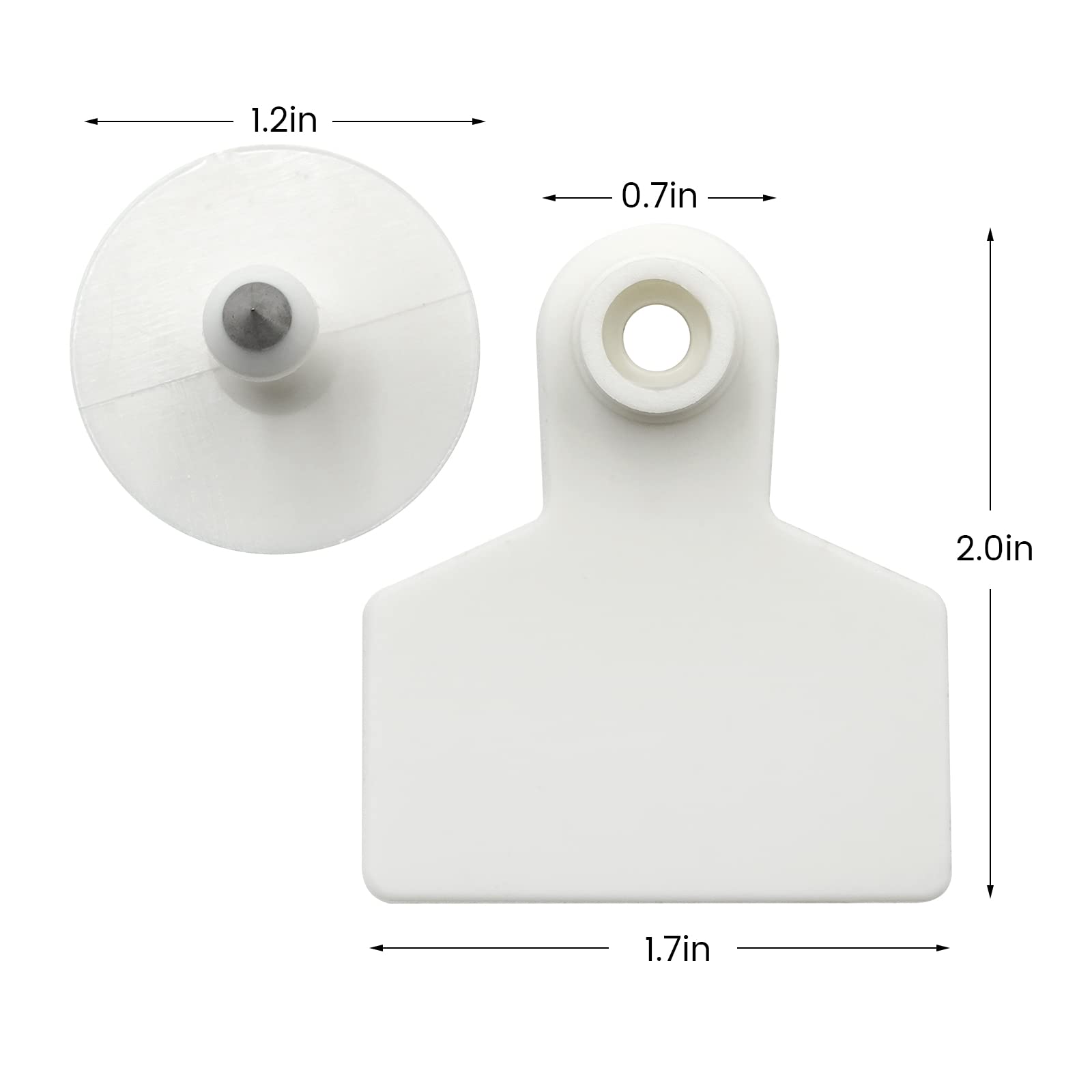 100 Marchi Auricolari Per Animali Da Fattoria - Per Capre, Pecore, Bovini - Plastica Rosa - Foto 8