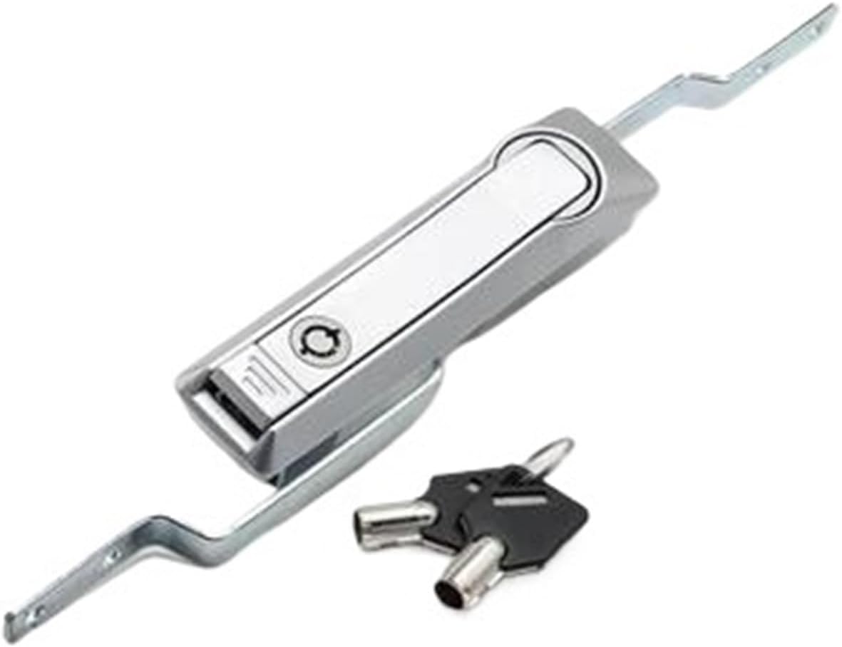 MS828 Power Distribution Control Cabinet Pull Handle Lock Charging Pile Network Cabinet Power Cabinet Door Lock(Silver1)