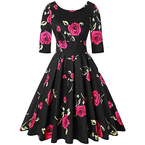 MINTLIMIT Women's 1950s Floral Swing Dress Cover